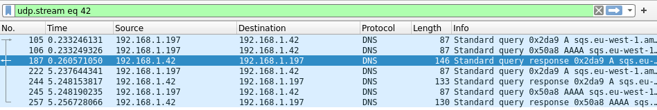 isolating one UDP stream